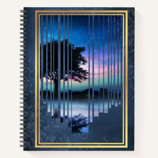 Starlit Portal - Art des Dreamscape Forest Notizblock