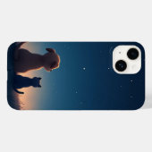 Starlit Puppy & Kitten iPhone 14 Fall Case-Mate iPhone Hülle (Rückseite (Horizontal))
