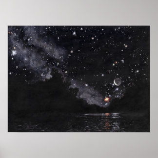 Starlit River Wartegebiet Scorpio: 24x18 Print Poster