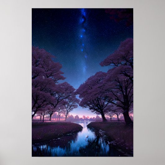 Starlit Sakura Park Poster (Vorne)