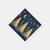 Starlit Tree Dream – Golden Whimsy Serviette (Ecke)