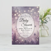 Starlit Verzauberung in Bloom Baby Dusche Einladung (Stehend Vorderseite)