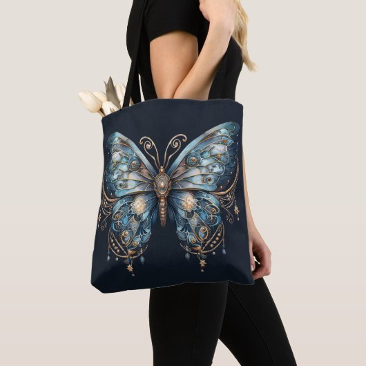 Starlit Wings Celestial Moth – Lunar Magic Art  Tasche (Von Nahem)