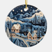Starlit Winter Village Ornament (Vorne)