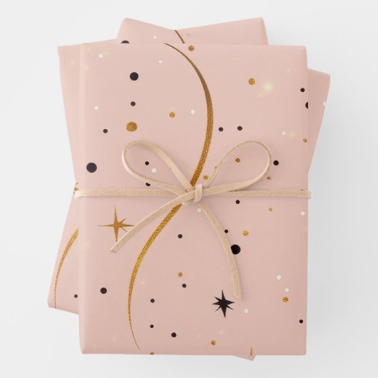 Starlit Wrap - Geschenkpapier mit Star Design Set (Beispiel)