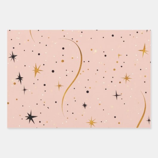 Starlit Wrap - Geschenkpapier mit Star Design Set (Vorderseite)