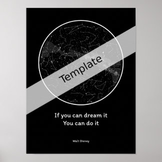 StarMap360 - 30x40cm personalisierter Sky Map Post Poster