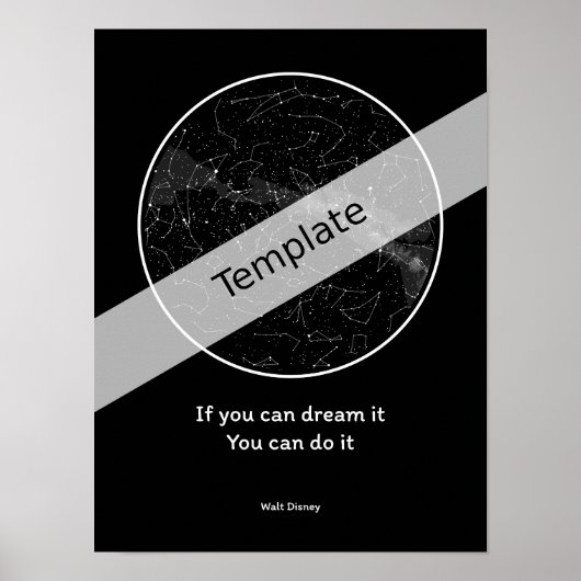 StarMap360 - 30x40cm personalisierter Sky Map Post Poster (Vorne)