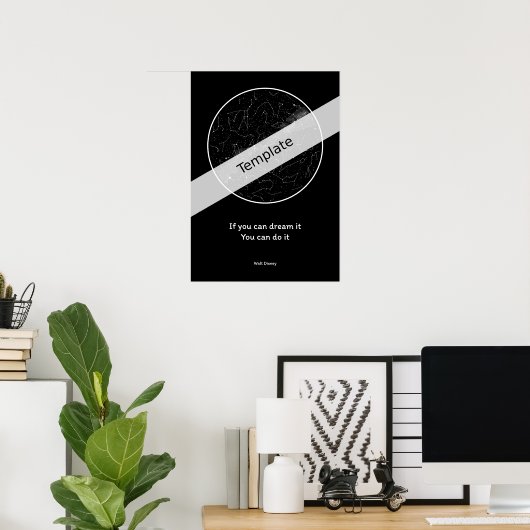 StarMap360 - A2 personalisierte Skizze Poster (Heimbüro)