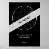 StarMap360 - A2 personalisierte Skizze Poster (Vorne)