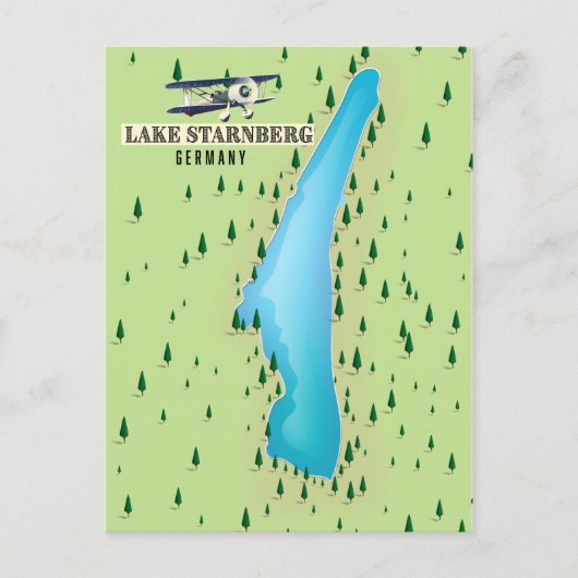 Starnberg - Vintages Styling-Poster. Postkarte (Vorderseite)