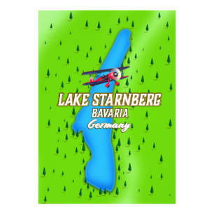 Starnberger Bavaria Deutschland Reiseplakat Fotodruck