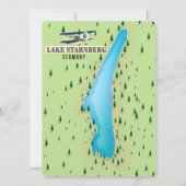 Starnberger See Deutschland Vintage-Stil-Kartenpos (Rückseite)