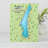 Starnberger See Deutschland Vintage-Stil-Kartenpos (Stehend Vorderseite)
