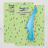 Starnberger See Deutschland Vintage-Stil-Kartenpos (Vorne/Hinten)