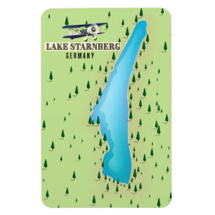 Starnberger See Deutschland Vintage-Stil-Kartenpos Magnet