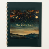 Starnight blue romantic mit Namen Planer (Vorderseite)