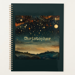 Starnight blue romantic mit Namen Planer