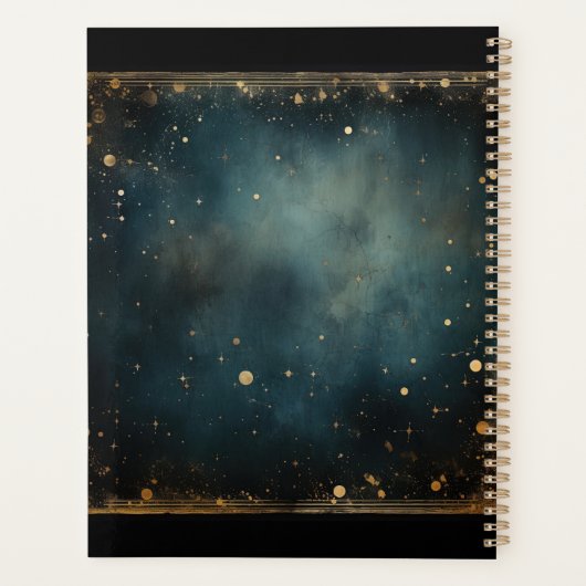 Starnight blue romantic mit Namen Planer (Rückseite)