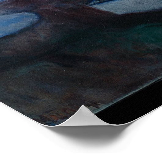 Starnight by Edvard Munch symbolischer Maler Poster (Ecke)