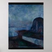 Starnight by Edvard Munch symbolischer Maler Poster (Vorne)