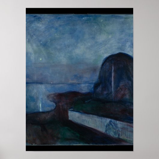 Starnight by Edvard Munch symbolischer Maler Poster (Vorne)