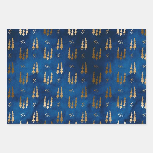 Starnight Winter Weihnachtswrapping Paper Geschenkpapier Set (Vorderseite)