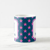 Starpink Blue Vivid Monogram Kaffeetasse (Mittel)