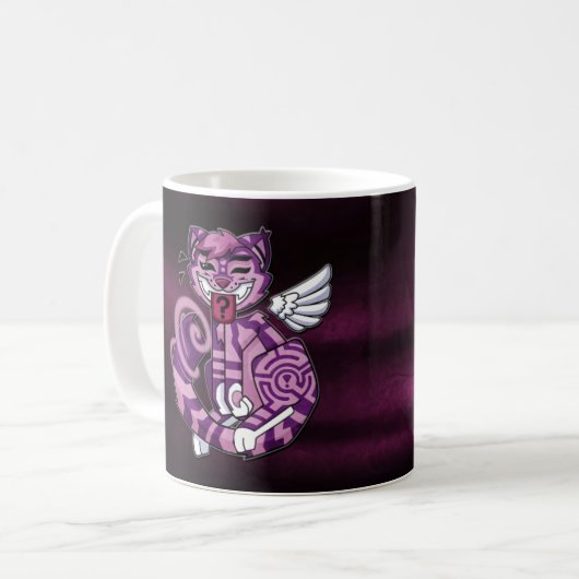 Starplexus Cheshire Katze Volldesign Kaffeetasse (Vorderseite Links)