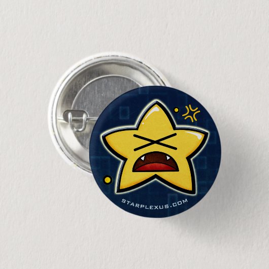 starplexus verärgerter Knopf Button (Vorne & Hinten)