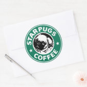 Starpug-Kaffee Runder Aufkleber (Umschlag)