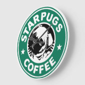 StarPugs Große Wanduhr (Winkel)