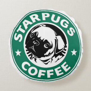 Starpugs-Kaffee Rundes Kissen
