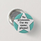 Starr keine Pronomen/Mein Name verwenden Button (Vorne & Hinten)