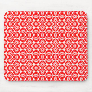 Starrad Muster - Rot auf Weiß Mousepad