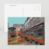 Starre alte Lokomotiven und Zugwagen Postkarte (Vorne/Hinten)