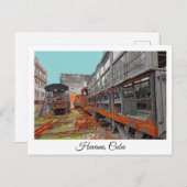 Starre alte Lokomotiven und Zugwagen Postkarte (Vorne/Hinten)