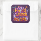 Starre Markteinführung | ExDesigner | Halloween Quadratischer Aufkleber (Tasche)