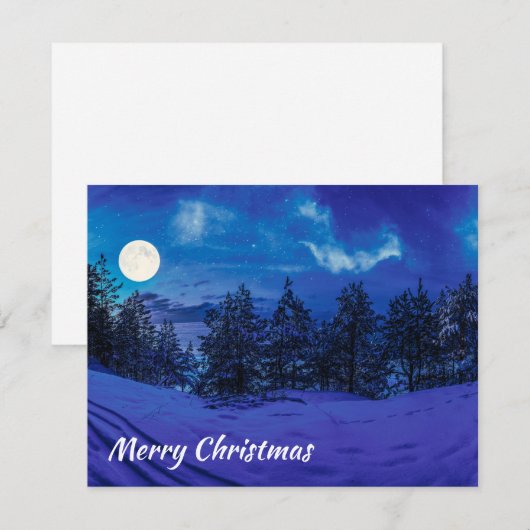 Starre Nacht mit Vollmond im Wald (Vorne/Hinten)