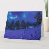 Starre Nacht mit Vollmond im Wald Karte (Rückseite)