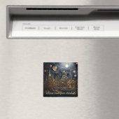 Starre Nacht über Stadtbild 2 von 8 Quadratmetern Magnet (In Situ (Geschirrspüler))