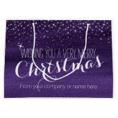 Starre Nachtwasserfarbe Weihnachten große Geschenk Geschenktüte (Vorderseite)