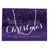 Starre Nachtwasserfarbe Weihnachten große Geschenk Geschenktüte (Rückseite)