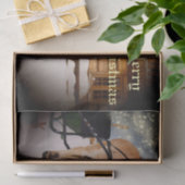 Starre Weihnachtsnacht auf dem Bauernhof mit Pferd Seidenpapier (Geschenk)