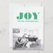 Starred Joliday Foto Card | Grün Feiertagskarte (Vorderseite)