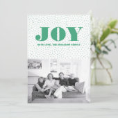 Starred Joliday Foto Card | Grün Feiertagskarte (Stehend Vorderseite)