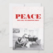 Starred Peace Holiday Foto Card | Feiertagskarte (Vorderseite)