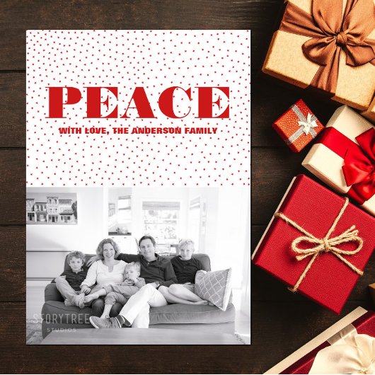 Starred Peace Holiday Foto Card | Feiertagskarte