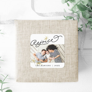 Starred Rejoice   FOTO Quadratischer Aufkleber