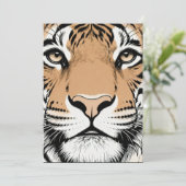 Starres Tigergesicht, Tiger Einladung (Stehend Vorderseite)